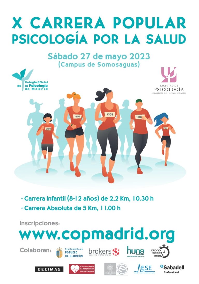 X Edición Carrera Popular Psicología por la Salud llega a Madrid para promover salud mental y física. ¡Participa el 27 de mayo!