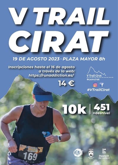 V Trail Cirat 2023, carrera de montaña de 10.6 kilómetros que promete desafiar a los corredores en un entorno natural impresionante.