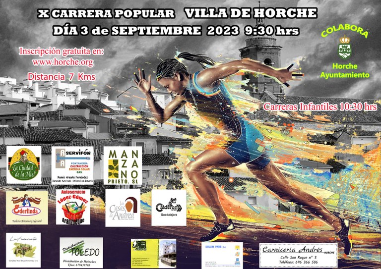 La X Carrera Popular Villa de Horche está programada para el 3 de septiembre, consolidándose como una tradición en el municipio
