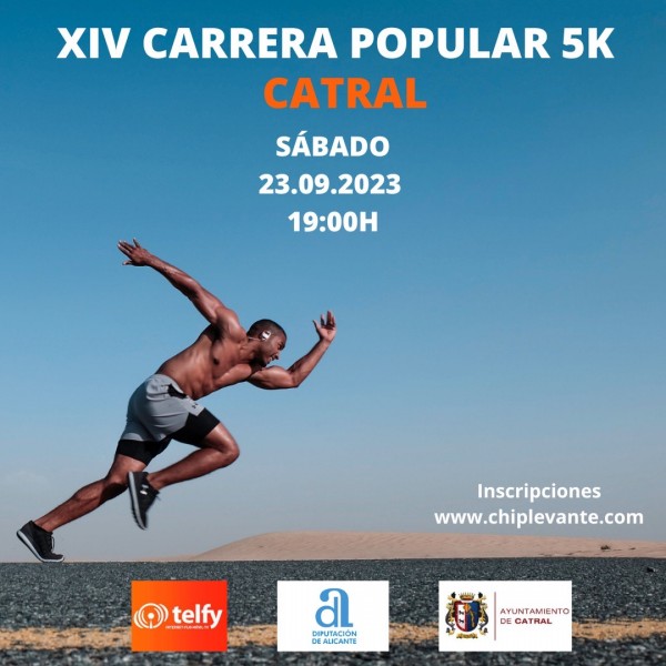 El Club Atletismo Catral, con el apoyo del Ayuntamiento, está preparando la decimocuarta edición de la Carrera Popular 5K Catral.