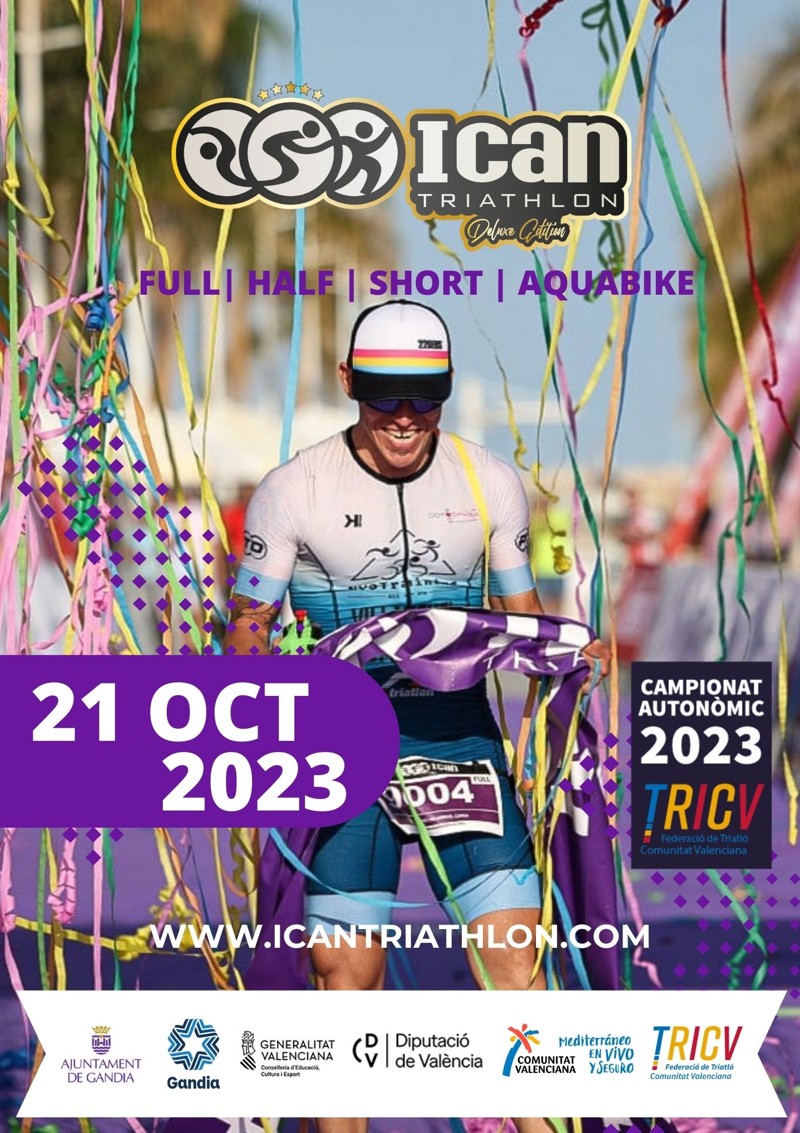 El 21 de octubre, Gandia acogerá el ICAN Triathlon Gandia, un campeonato de larga distancia puntuable para la Copa No Drafting FTCV.