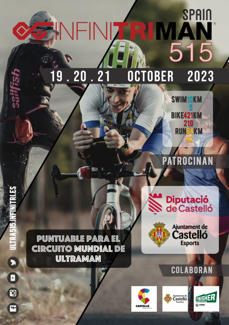 Del 19 al 21 de octubre, Castellón será el escenario del VII InfinitriMan 515, que se distingue como un Campus Deportivo de Ultradistancia.