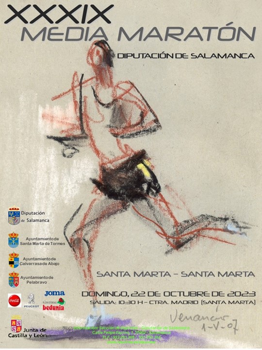 El 22 de octubre de 2023 se celebrará la 39ª Media Maratón Diputación de Salamanca, con una longitud total de 21.097 metros.