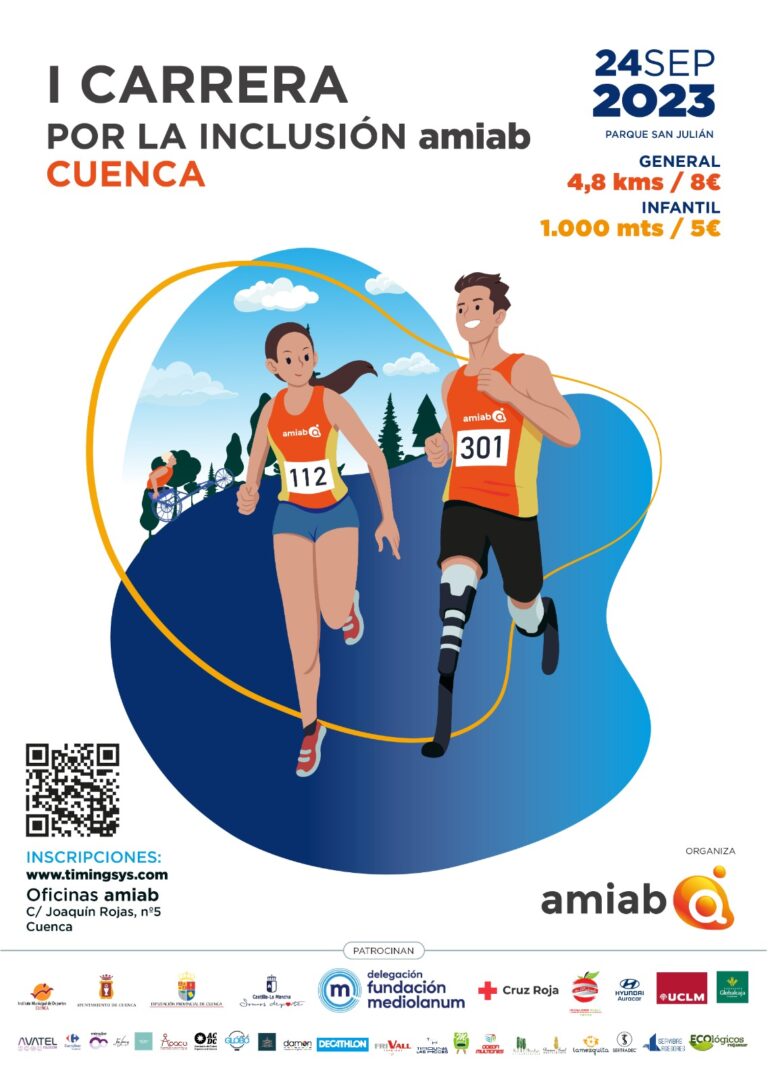 El 24 de septiembre inicia la I Carrera Nocturna por la Inclusión AMIAB Cuenca, un evento deportivo para promover un ambiente inclusivo.