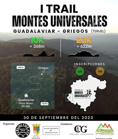 El próximo 30 de septiembre de 2023, se celebrará la primera edición del Trail Montes Universales en la localidad de Guadalaviar.