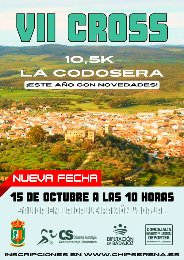El próximo 15 de octubre, La Codosera, situada en la provincia de Badajoz, será el escenario de la séptima edición del Cross La Codosera.