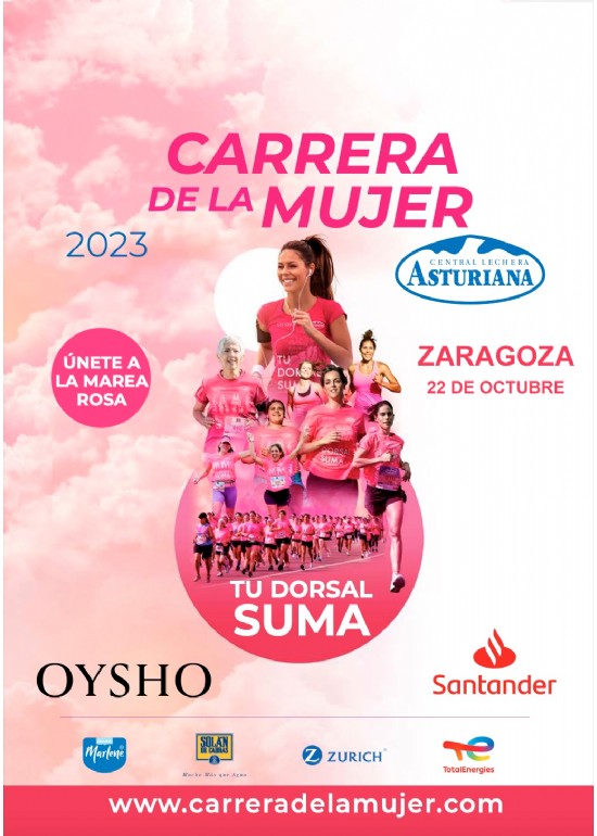 El próximo domingo 22 de octubre, Zaragoza será el escenario de la Carrera de la Mujer Central Lechera Asturiana 2023.