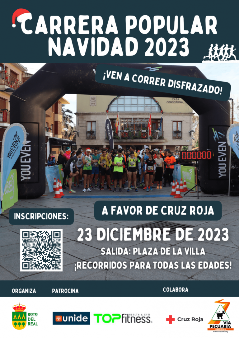 El espíritu navideño invade Soto del Real con la Carrera Popular de Navidad 2023, un evento deportivo que promete diversión y solidaridad.