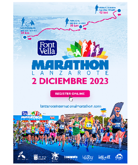 En un escenario paradisíaco, donde la temperatura media es de 19ºC, se desarrolla el Lanzarote International Marathon.