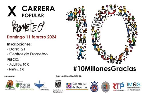 La X Carrera Popular Solidaria a Favor de Prometeo es una oportunidad para marcar la diferencia en la vida de personas con discapacidades.