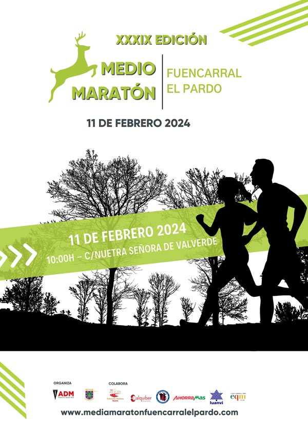 El domingo 11 de febrero se celebrará el XXXIX Medio Maratón de Fuencarral-El Pardo, en el centro de Madrid.