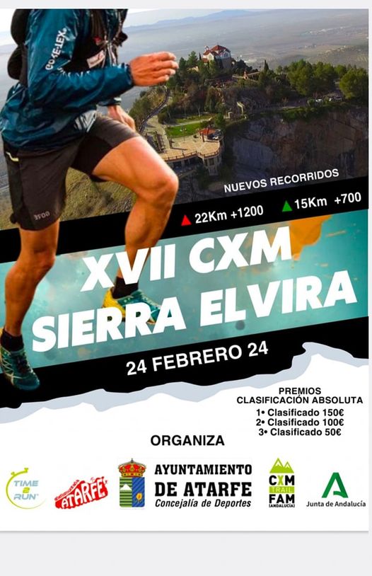 La XVII Carrera por Montaña (CxC) Sierra Elvira, con una distancia de 23 km, se llevará a cabo en la pintoresca zona de Sierra Elvira.