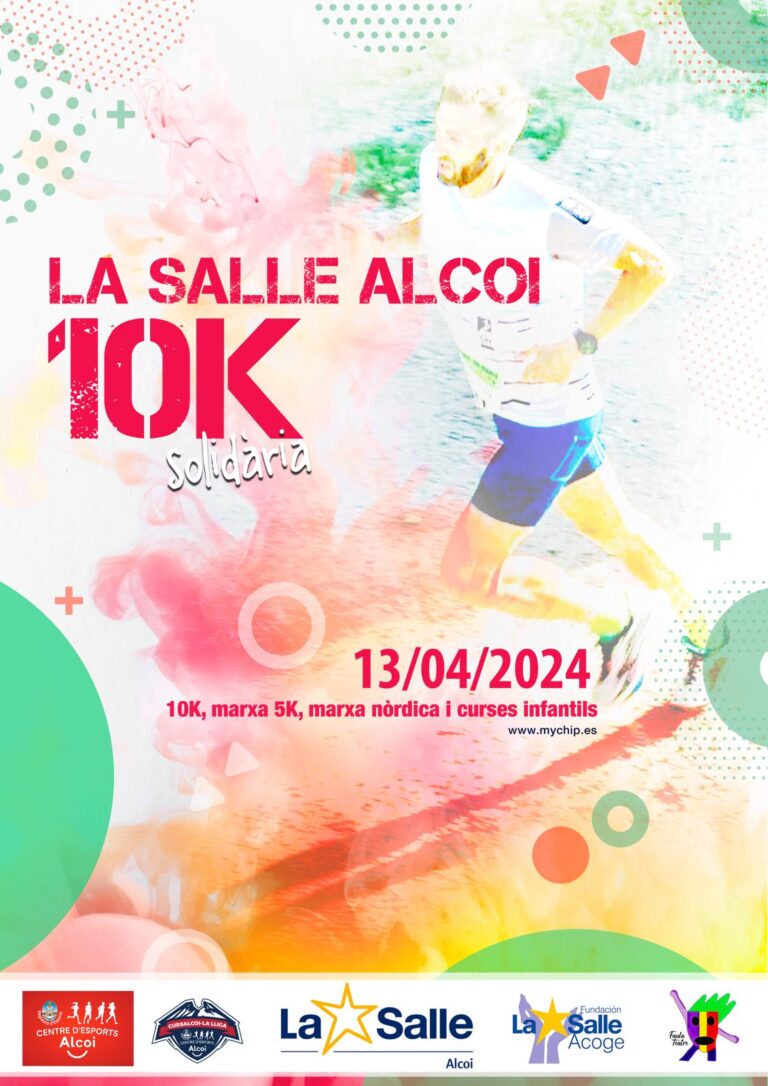 El próximo 13 de abril se celebrará la V 10k Solidaria La Salle en Alicante. Organizada por la fundación del Colegio La Salle Alcoi.