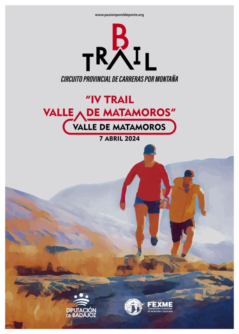 El IV Trail Valle de Matamoros se llevará a cabo el próximo domingo, 7 de abril, en el municipio homónimo de Badajoz. Esta prueba de montaña forma parte de la Copa de Extremadura y pertenece al circuito provincial de la Diputación.