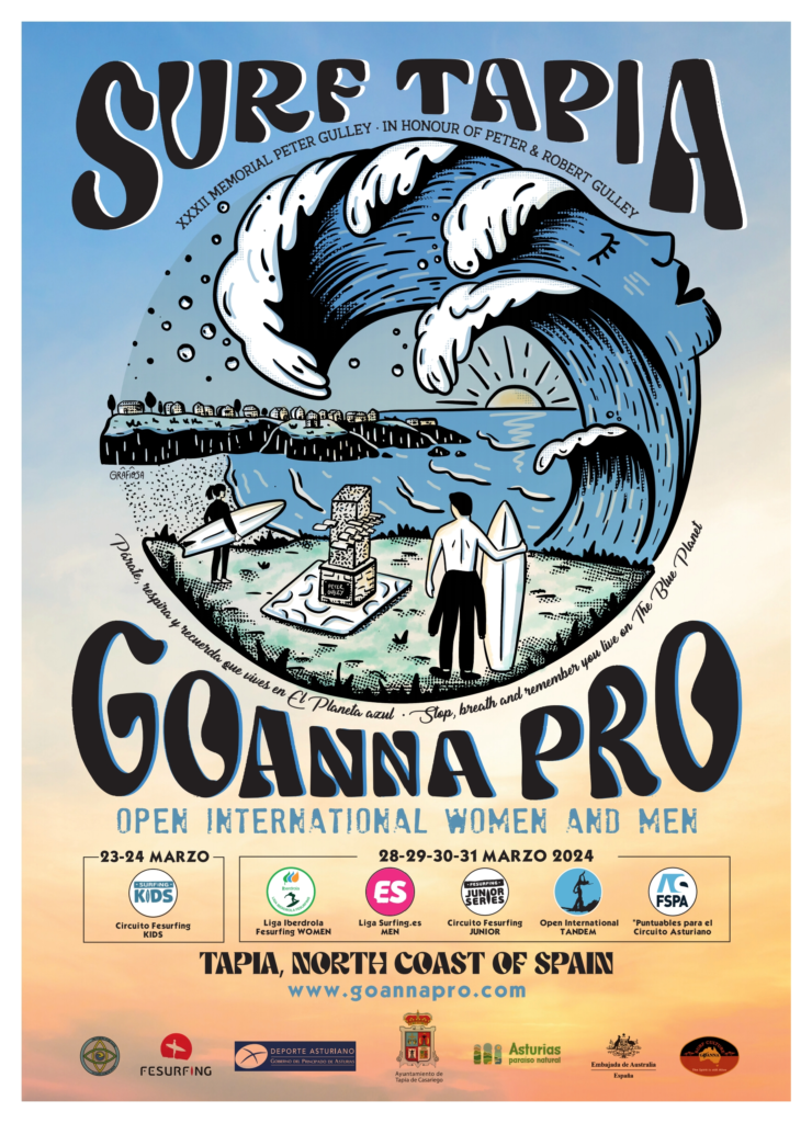 El próximo 28 de marzo dará comienzo el torneo de surf XXXII Goanna Pro en la localidad asturiana de Tapia de Casariego