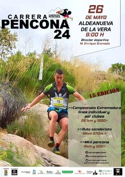 La XV Carrera Pencona, un desafío por montaña que se celebra en la pintoresca localidad cacereña de Aldeanueva de la Vera.