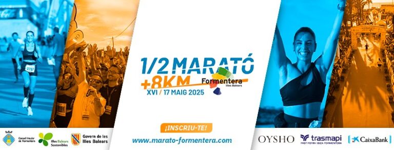 El próximo sábado 17 de mayo Formentera volverá a acoger una de las citas más esperadas, la XVI Mitja Marató Illa de Formentera.
