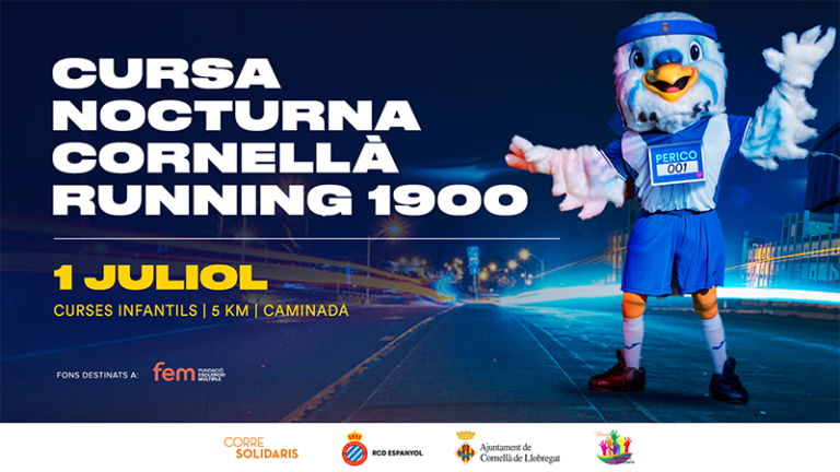 El próximo sábado 31 de mayo, Cornellà de Llobregat volverá a iluminarse con la celebración de la Cursa Solidaria Nocturna de Cornellà