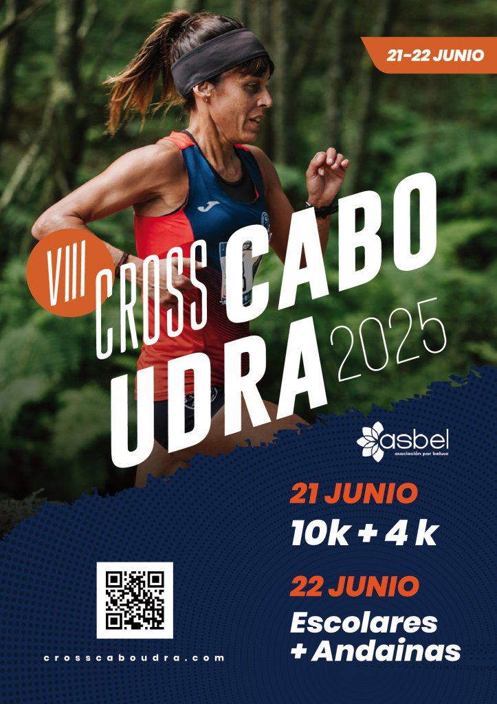 El próximo sábado 21 de junio de 2025, Bueu, en la provincia de Pontevedra, acogerá la VIII edición del Cross Popular Cabo Udra