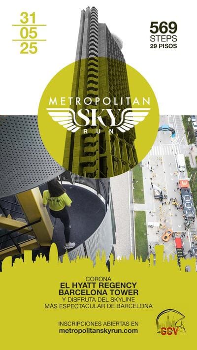Barcelona vivirá la segunda edición de la Metropolitan Sky Run en el emblemático rascacielos Hyatt Regency Barcelona Tower.