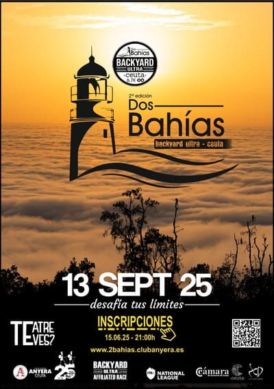 El próximo sábado 13 de septiembre el Parque de San Amaro en Ceuta volverá a ser testigo de la 2ª edición de la Dos Bahías Backyard Ultra.