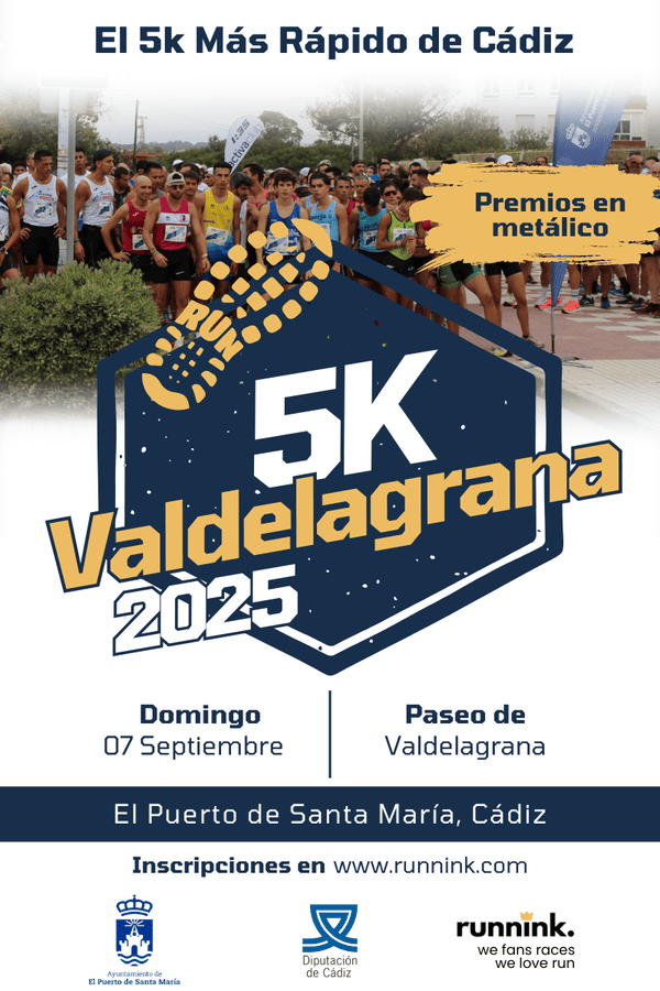 El 7 de septiembre, a las 09:30h, vuelve uno de los 5K más esperados del calendario andaluz: la segunda edición del 5K Valdelagrana.