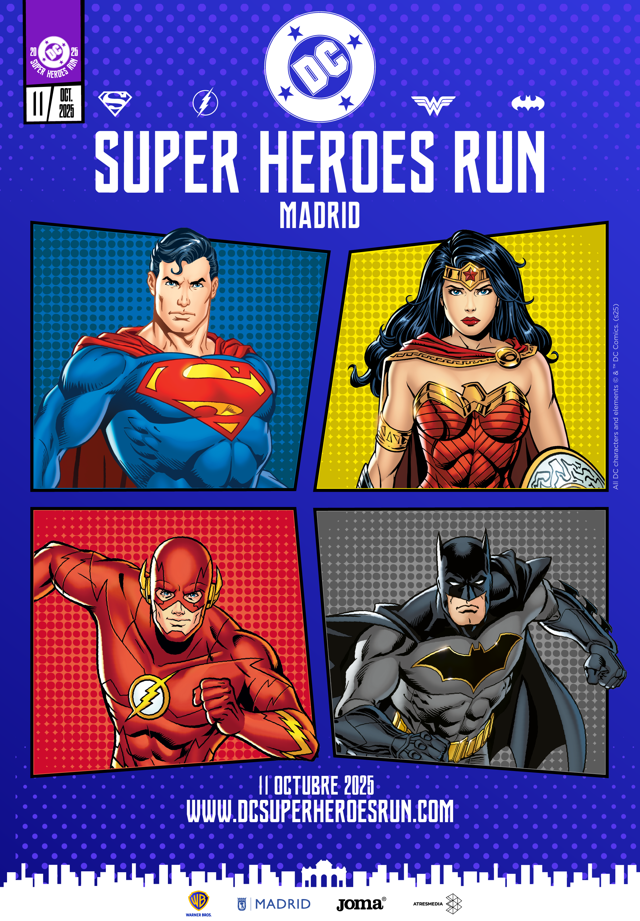 Madrid se transformará en el escenario de una auténtica fiesta del running con la celebración de una nueva edición de la DC Super Heroes Run