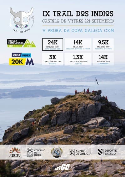 El IX Trail dos Indios - Castelo de Vitres se celebrará el domingo 21 de septiembre, consolidándose como una de las citas más esperadas
