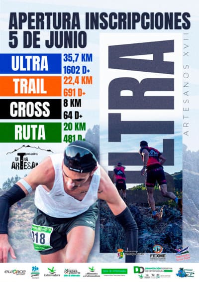 El 27 de septiembre Torrejoncillo volverá a convertirse en epicentro del Trail con la celebración del XVII Ultrartesanos