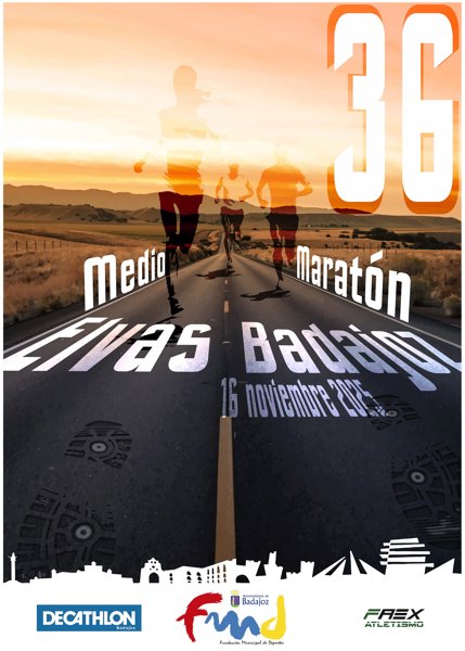 El domingo 16 de noviembre, el deporte volverá a unir a España y Portugal con la celebración del 36º Medio Maratón Popular Elvas-Badajoz