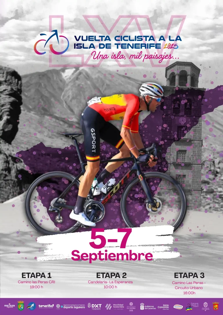 Del 5 al 7 de septiembre, la isla de Tenerife volverá a vibrar con la Vuelta Ciclista a la Isla de Tenerife 2025, una competición que reúne a equipos nacionales e internacionales