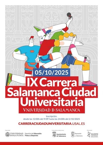 La IX Carrera Salamanca Ciudad Universitaria volverá a llenar de zancadas las calles del casco histórico el domingo 5 de octubre de 2025