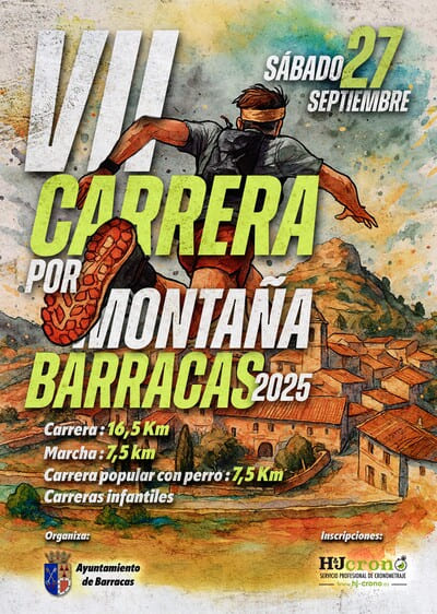 Barracas volverá a ser el punto de encuentro para los aficionados al Trail con la celebración de la VII Carrera por Montaña de Barraca