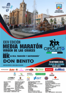 Don Benito (Badajoz) acogerá una nueva edición de una de sus pruebas más emblemáticas: la XXIV Media Maratón “Virgen de las Cruces”,