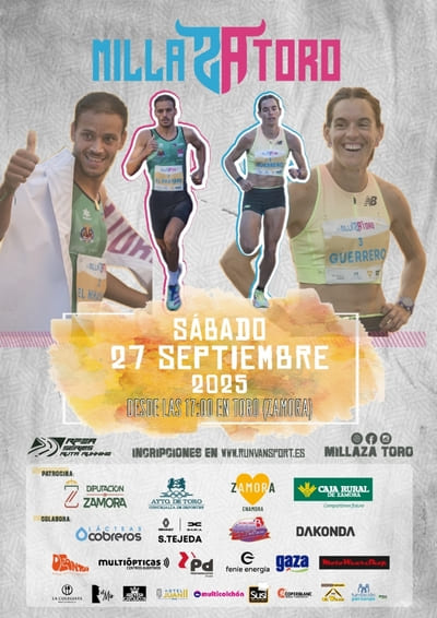 La Millaza Toro 2025 tiene todo preparado para convertir las calles de Toro en el centro del atletismo popular el sábado 27 de septiembre