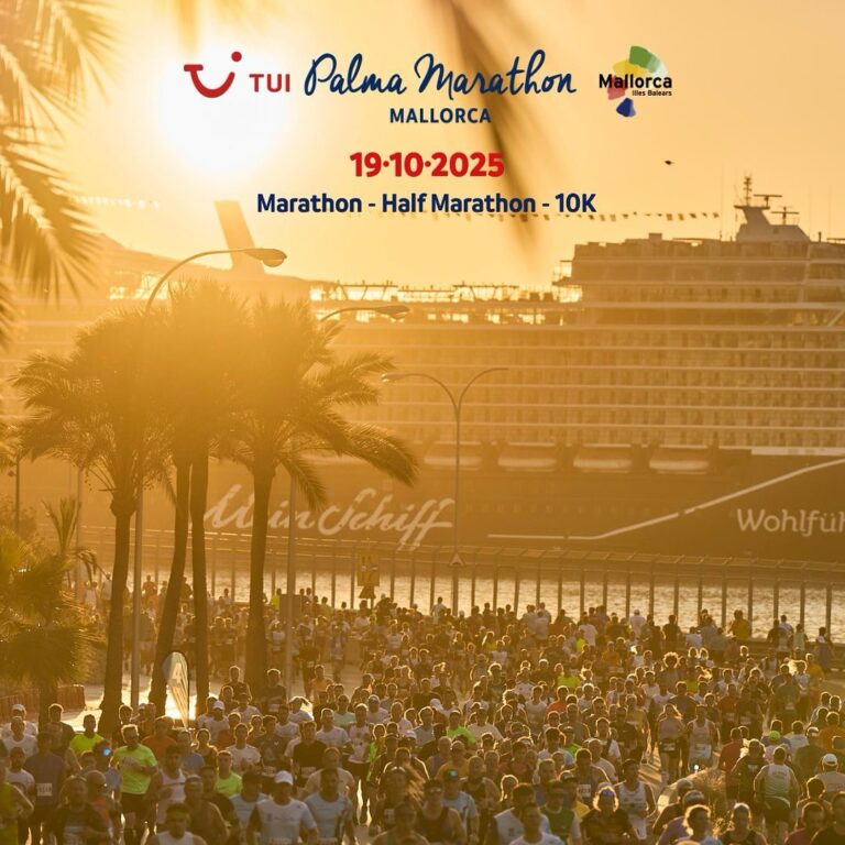 El 19 de octubre de 2025. A las 8:00 de la mañana, el sol empezará a asomar sobre el Parc de la Mar con el TUI Palma Marathon Mallorca.