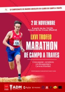 El próximo domingo 2 de noviembre de 2025, el 66º Trofeo Marathon de Campo a Través tomará el Parque de las Cruces de Carabanchel