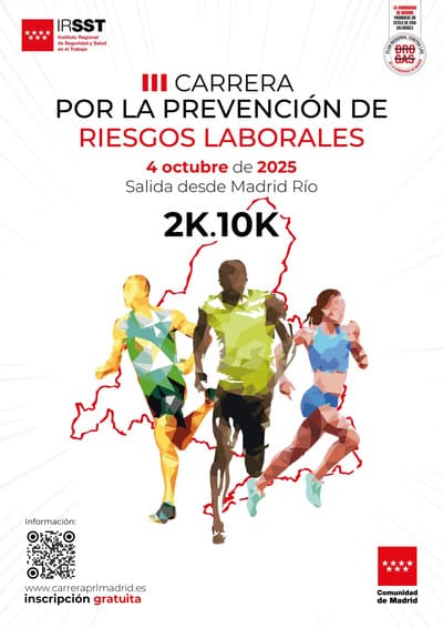 La III Carrera por la Prevención de Riesgos Laborales, organizada por el Instituto Regional de Seguridad y Salud en el Trabajo (IRSST),