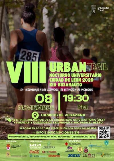 Tienes una cita con una de las pruebas más especiales del calendario: el VIII UrbanTrail Nocturno Universitario Ciudad de León.