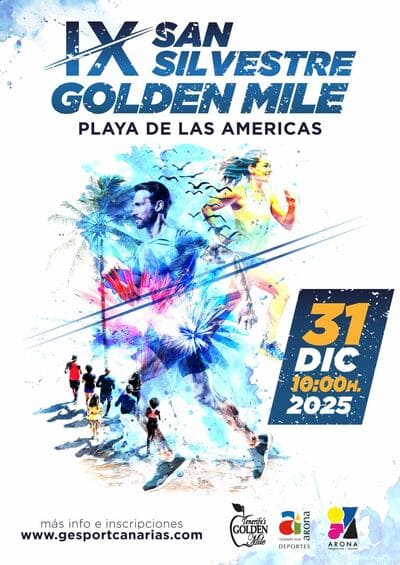 El próximo miércoles 31 de diciembre de 2025, se celebrará la IX edición de la San Silvestre Golden Mile Playa de Las Américas,