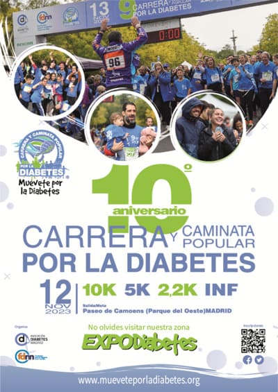 Carrera y Caminata por la Diabetes celebra su 10º aniversario bajo el lema "Únete a la marea azul. Muévete por la Diabetes".