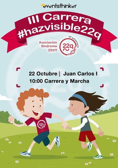 El domingo 22 de octubre, se llevará a cabo la III Carrera Haz Visible 22q 10k 2023 en Madrid, organizada por la Asociación Síndrome 22q11.
