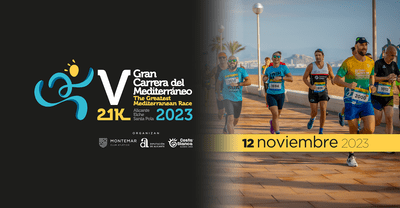 V Gran Carrera del Mediterráneo 2023. Una emocionante carrera de modalidad medio maratón de 21.1 kilómetros en Elche.