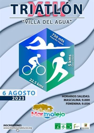El XIII Triatlón "Villa del Agua" en Marmolejo, Jaén, es una oportunidad para que los triatletas demuestren su resistencia y habilidades.